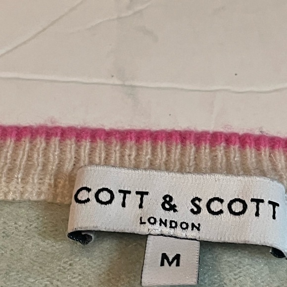 Scott & Scott London 100% Cashmere Tie Dye Swester Sz M Ribbed Jumper - Picture 5 of 8
